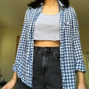 JCrew | long sleeve gingham shirt